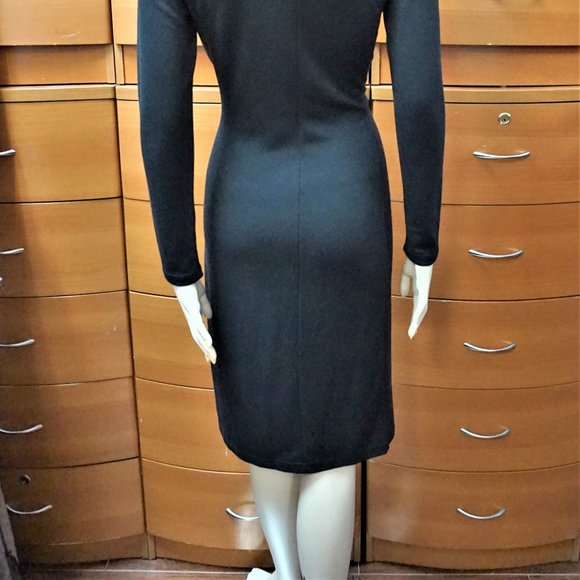 WEAR TO WORK EUROPEAN CONTRAST DRESS GEOMETRIC PRINT - Picture 8 of 8